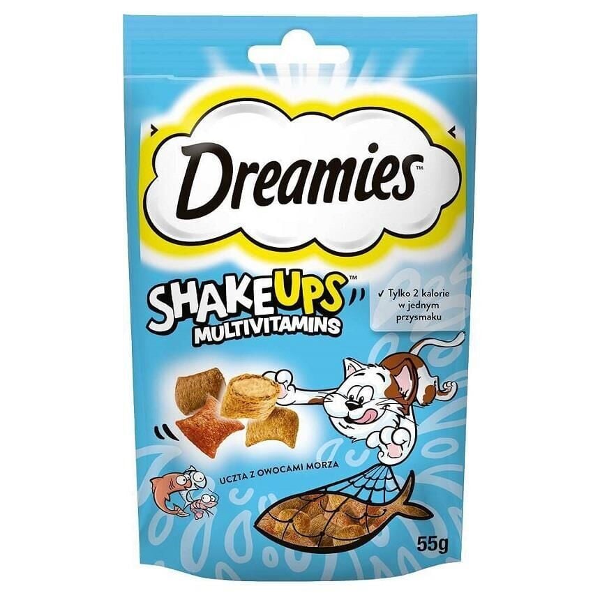 Dreamies Shake Ups Seafood Kedi Ödülü 55 Gr