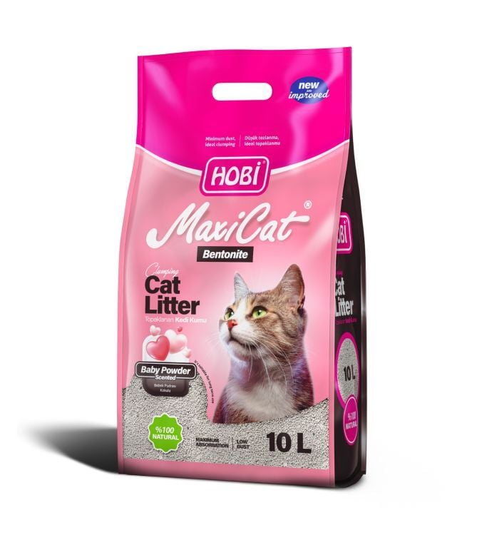 Hobi Maxi Cat Bebek Pudralı Kedi Kumu (10 L)