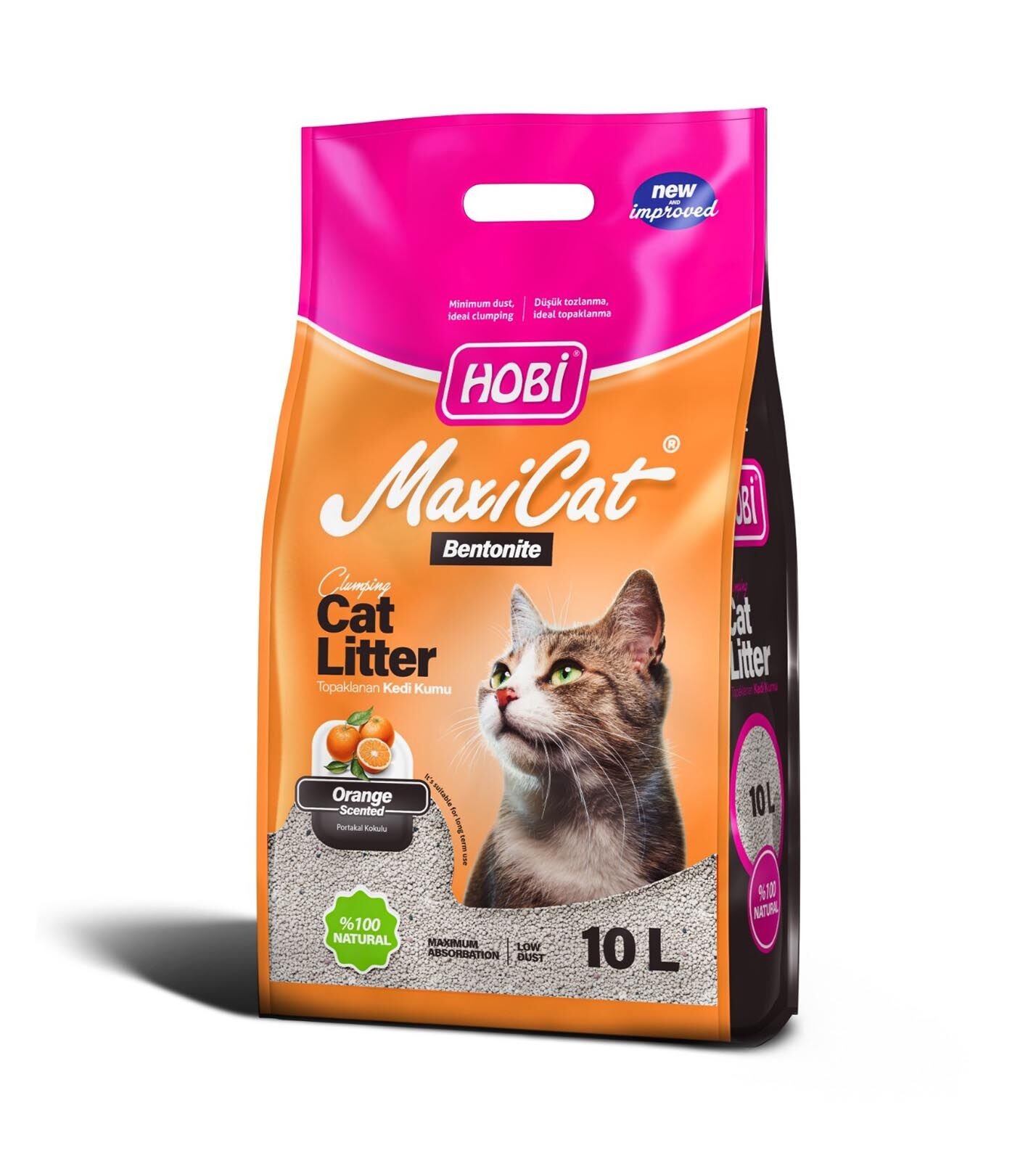 Hobi Maxicat Portakal Kokulu Bentonit Kedi Kumu (10 L)