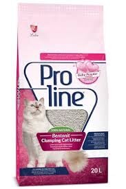 Proline İnce Taneli Bentonit Bebek Pudralı Topaklanan Kedi Kumu (5 L)
