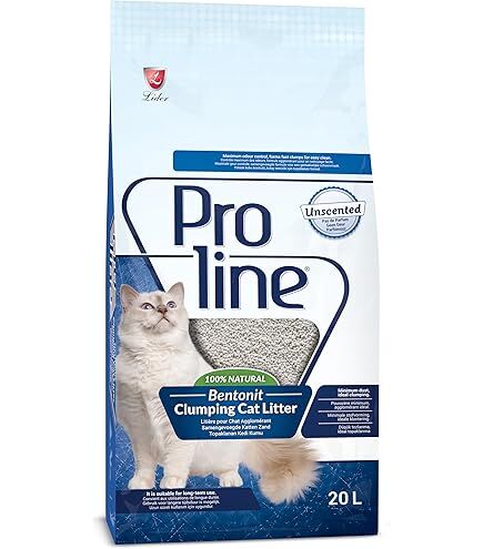 Proline İnce Taneli Süper Topaklanan Parfümsüz Bentonit Kedi Kumu (5 L)