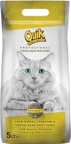 Quik İnce Taneli Topaklanan Kedi Kumu (5 L)