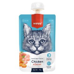 Wanpy Taze Tavuk Etli ve Havuçlu Kedi Et Ezmesi (90 g)