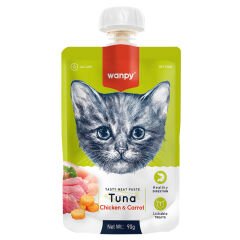 Wanpy Taze Ton Balıklı ve Tavuk Etli Kedi Et Ezmesi (90 g)