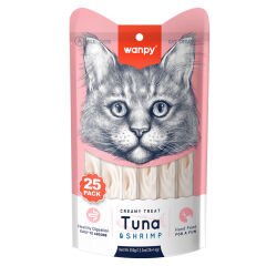 Wanpy Ton Balıklı ve Karidesli Sıvı Kedi Ödülü (25 x 14 g)