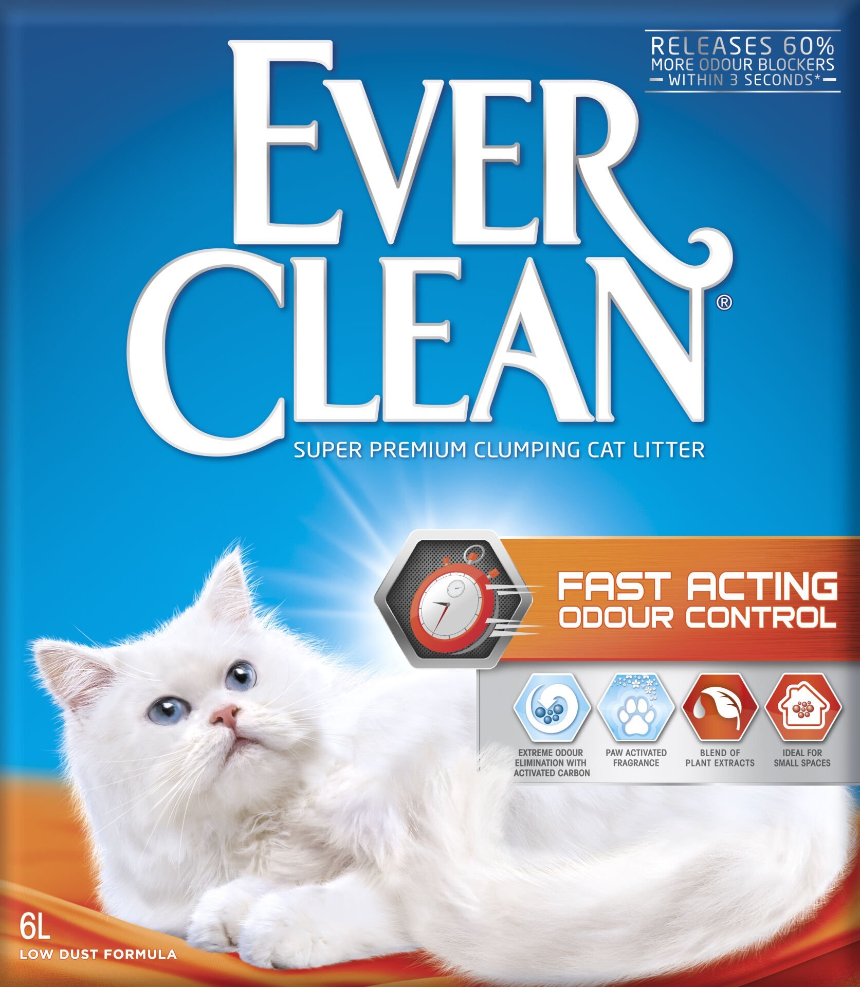 Ever Clean Fast Acting Odour Control 6L Kedi Kumu